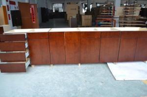 China bamboo veneer kitchen cabinet,stock kitchen cabinet,kitchen project for Canada wholesale