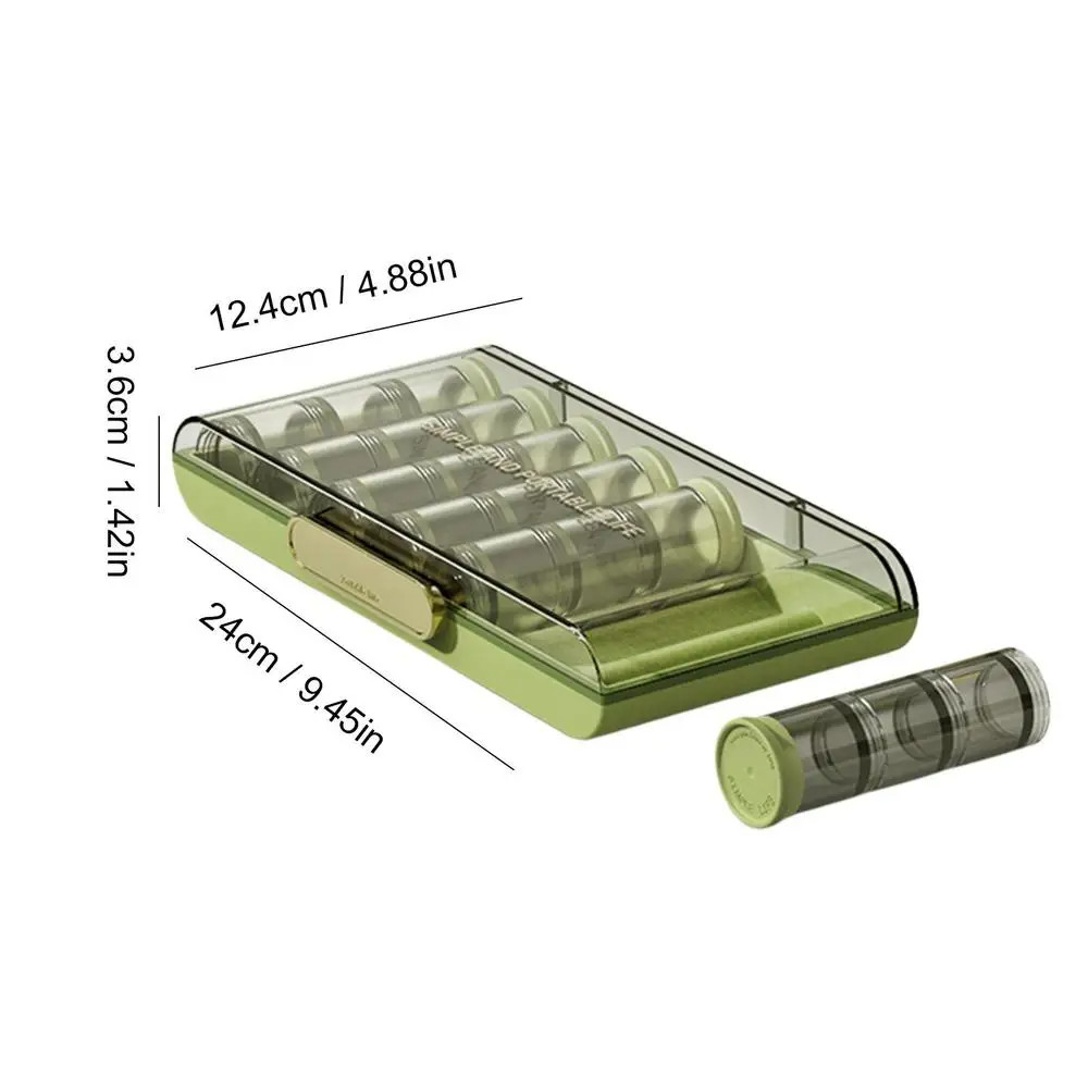 Weekly Pill Organizer 3 Times A Day 7 Day Pill Box With Separate Compartment Internal Box Threaded Knob Structure Large Medicine Organizer Box