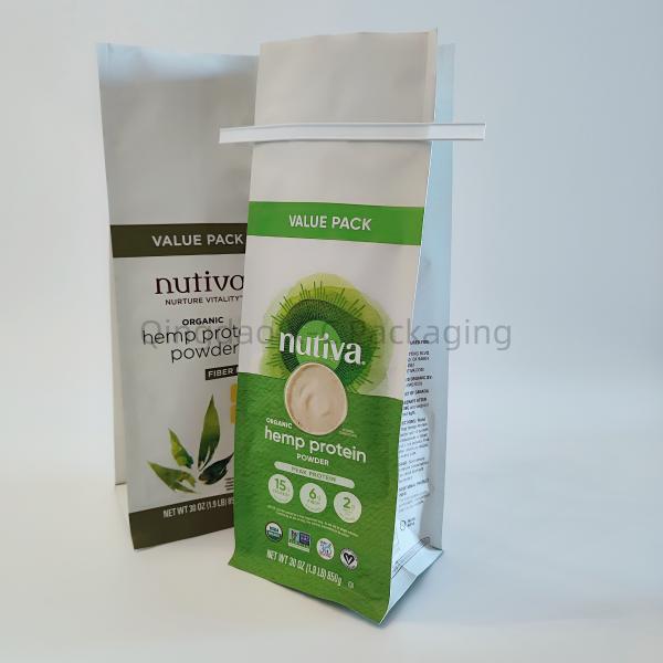 Laminated Plastic 8 Side Seal Bag Tin Tie Flat Bottom Food Packaging Gravure