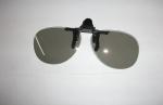 Clip On Plastic Circular Polarized 3D Glasses Efficiency 99.7%