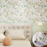 Home Decoration Floral Peel And Stick Wallpaper Glossy Floral Adhesive Contact