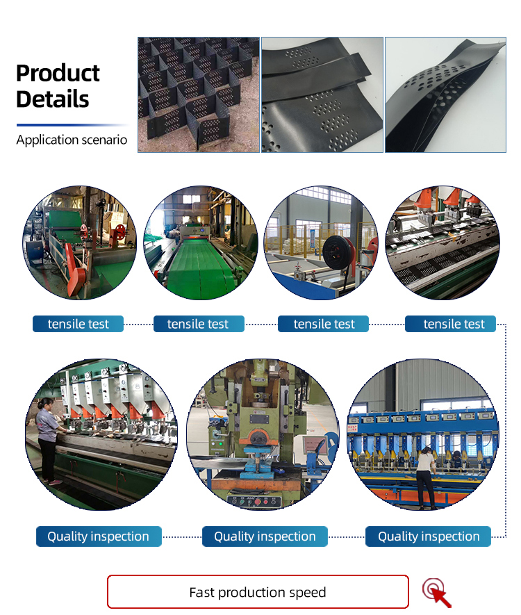 Upgrade Your Road's Durability with 4 Inch 100 356 HDPE Black Green Honeycomb Geocell