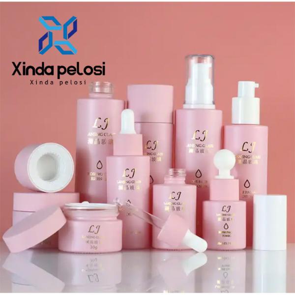 30ml 250ml Perfume Body Lotion Bottles With Pump Pink Luxury Skincare Cosmetic