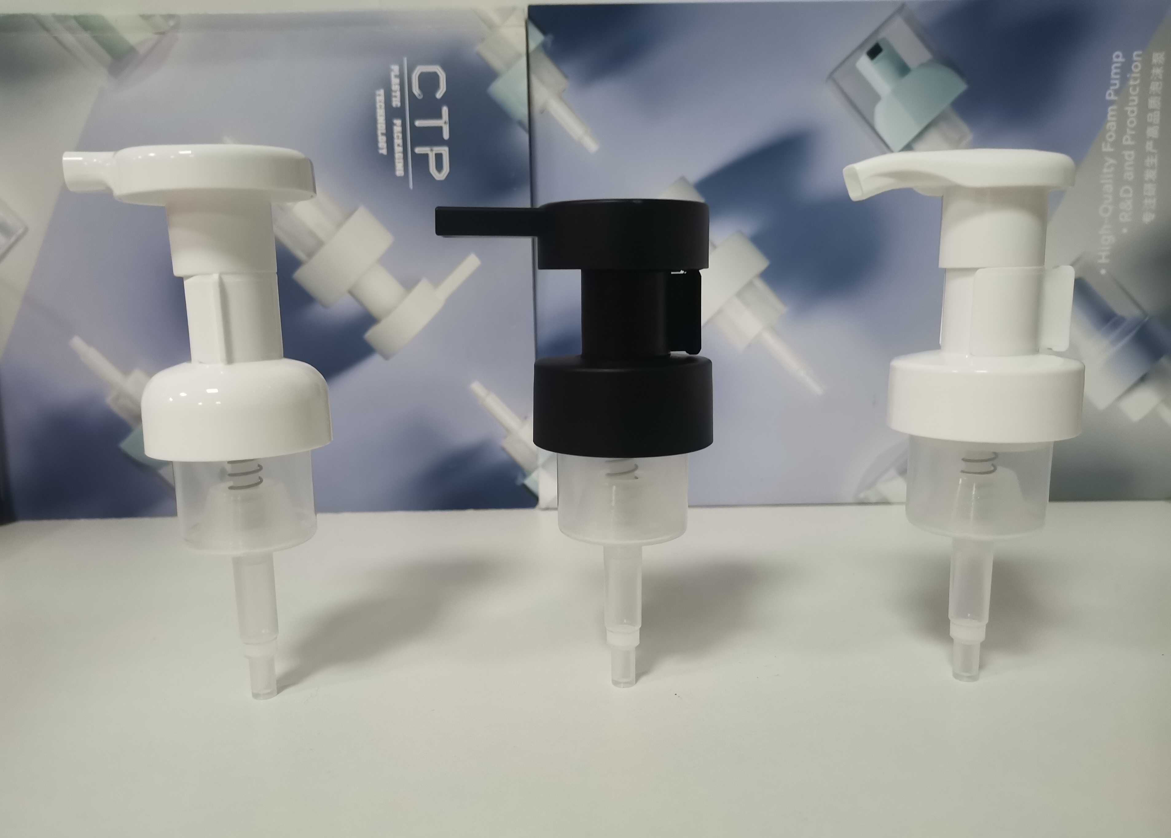 Customize Transparent Plastic Foam Pump For Clear Foam Bottle Pump With 0.8cc