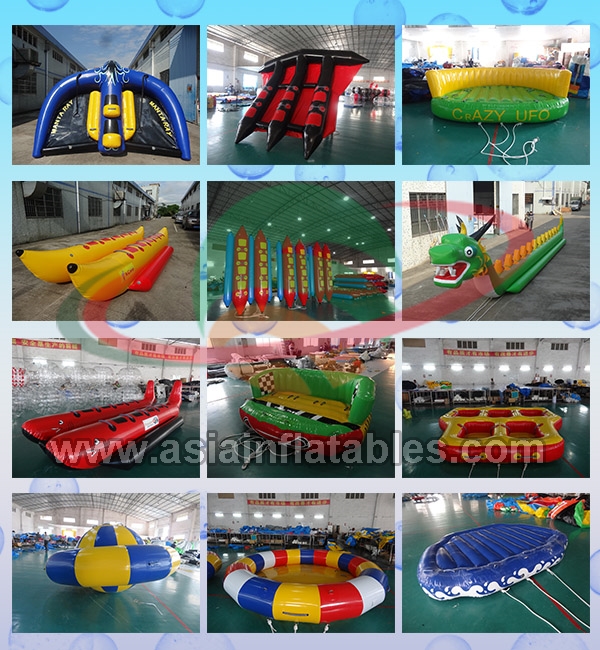 4 Passangers Inflatable Water Ski Tubes Towable Water Surfboard Platform For Beach