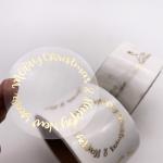 Gold Foil Hot Stamping Self Adhesive Transparent Packaging Label Stickers