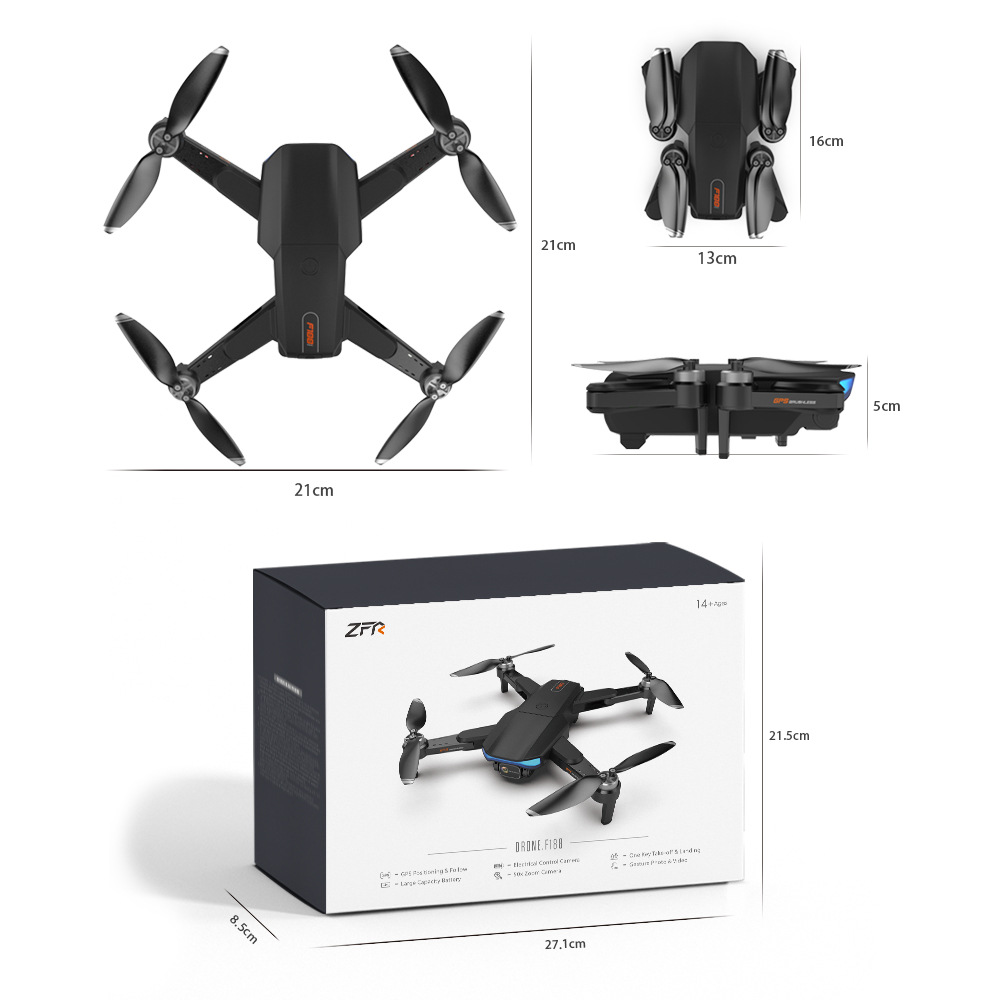 Folding 5G Brushless GPS Drone with 6K HD Camera and 90 Degree Dual Lens Remote Control