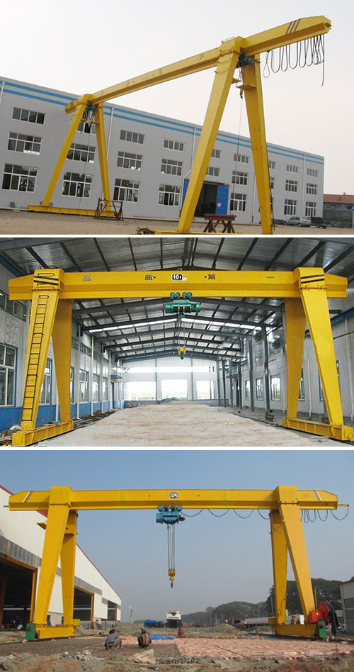 3 ton to 16 ton MH Model Electric hoist single girder boxed gantry crane