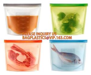 China Reusable Storage Bags Silicone Food Preservation Bag, Eco Friendly and BPA Free, Airtight Seal Food Storage Fit Versatil wholesale