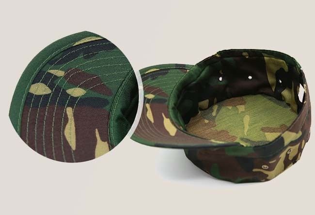 Outdoor Army Camo Cap 1 Panels Convenient Rear Open Design For Military Training