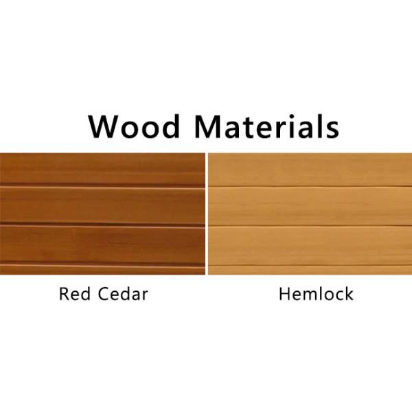 Red Cedar Sauna Wooden Steam Room Glass fiber reinforced plastic Base