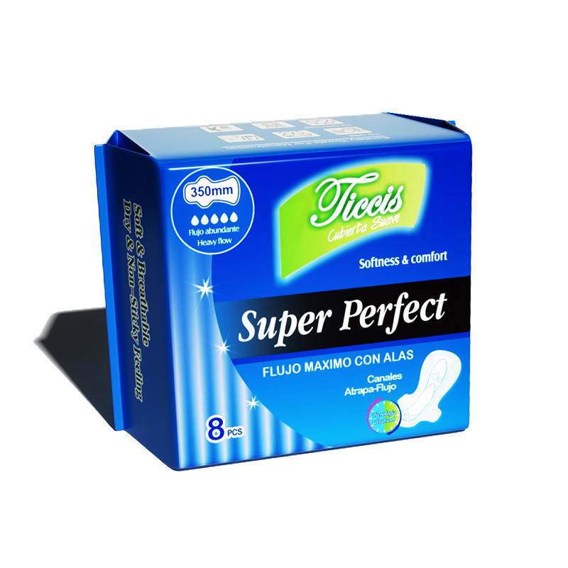 Soft And Breathable Disposable Feminine Napkins With Adhesive Backing
