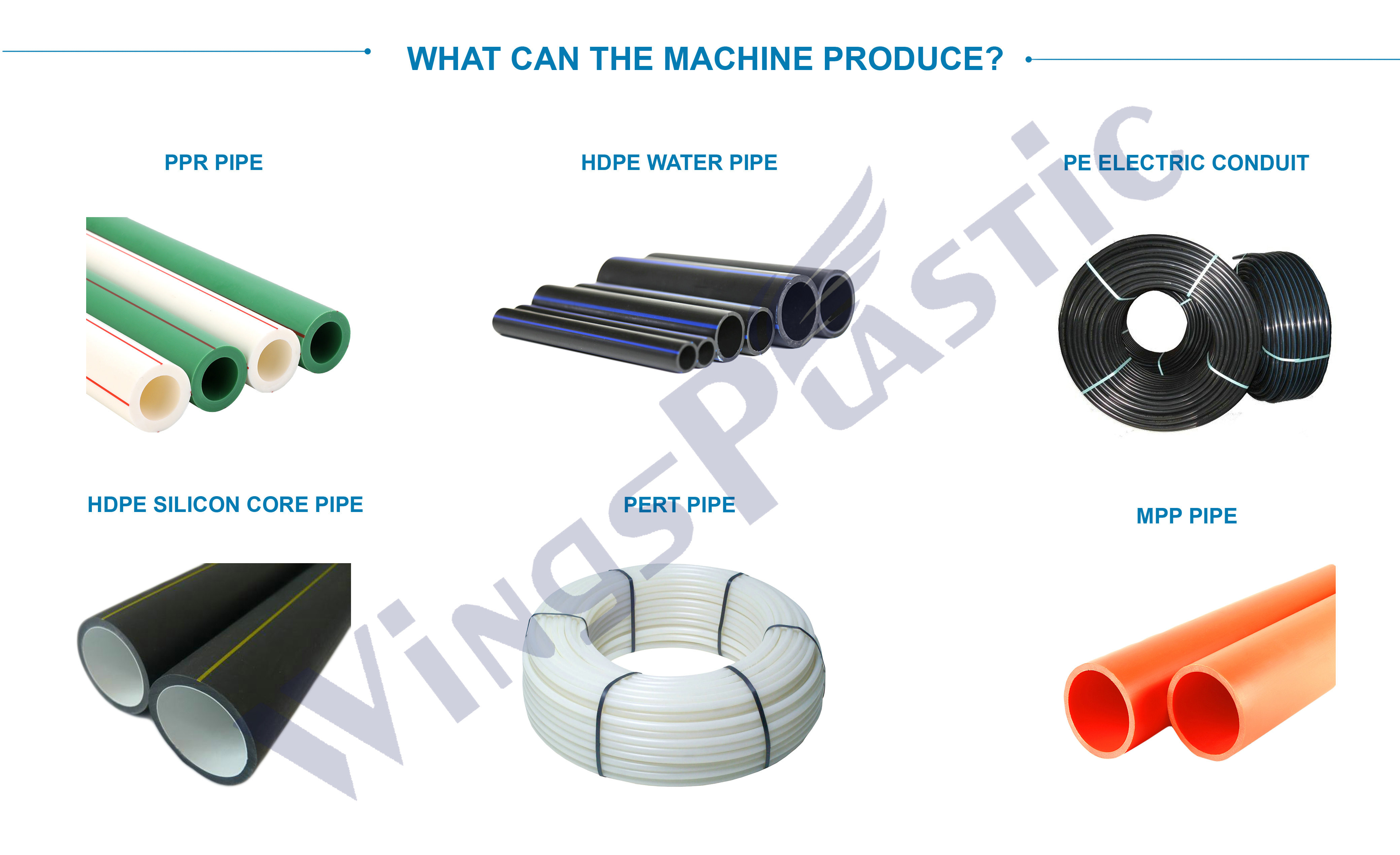 PLC Control Plastic 20-110mm PE HDPE Pipe Extrusion Line Hdpe Plastic Pipe Machine