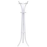 White Metal Tube Coat Hanger Stand / Tubular Frame Steel Coat Rack Stand