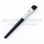 Privated Logo Compact Makeup Brush Plastic Handle Angled Eyeliner Brush 15g