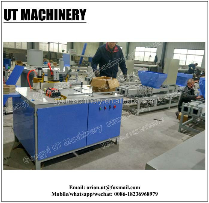 Hot Pressing Edge Banding Machine for Compress Wood Sawdust Pallet Leg Production
