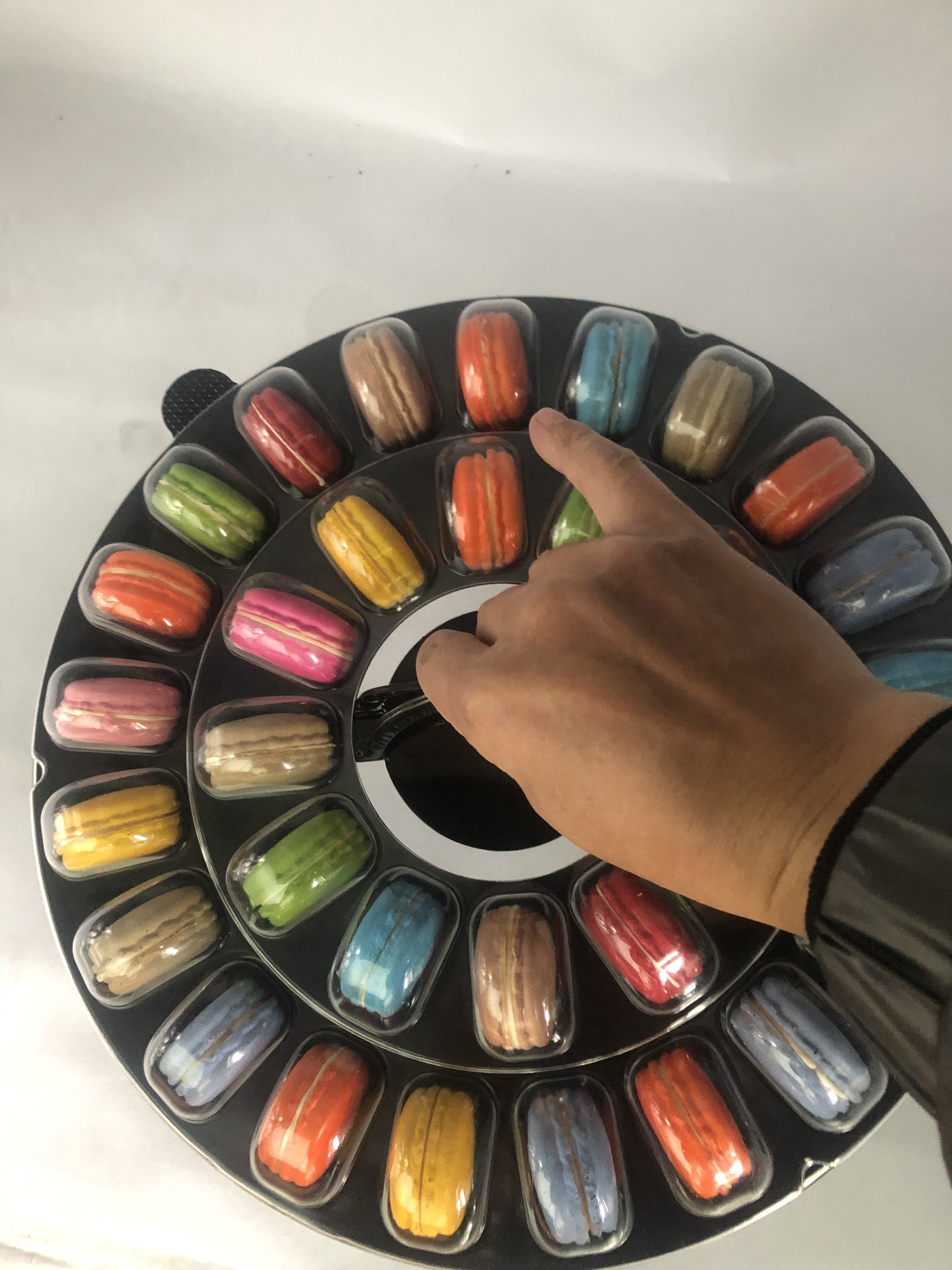 1mm PET One Dozen Macaron Gift Boxes Clamshell Plastic Cookie Tray Packaging