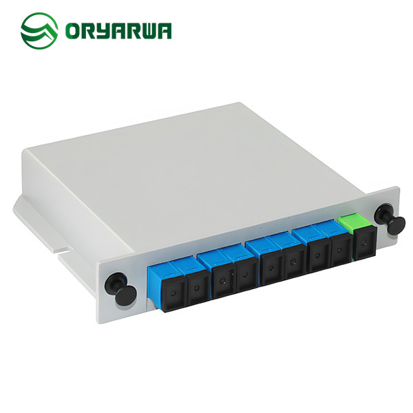 SC UPC 1X8 Fiber Optic Cassette PLC Splitter ABS Material