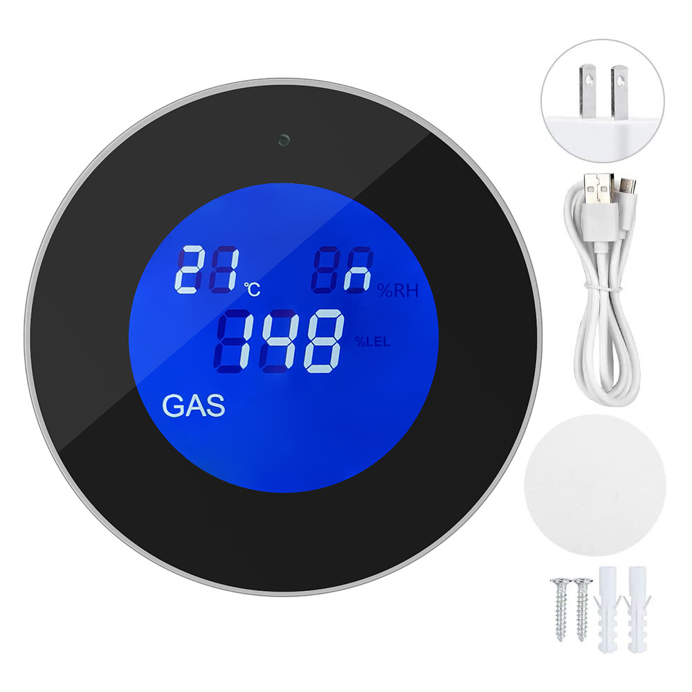 Glomarket Tuya Wifi Alarm System Led Digital Alarm Leak Detector Gas Sensor Gas Leak Detector