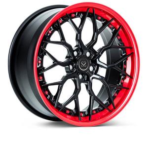 China Red Lip Gloss Spoke 3 Piece Forged Wheels Alloy Rims 5X114.3 5X108 For Ferrari 488 wholesale