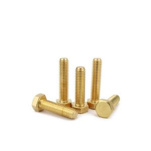 China Brass Hex Bolts M3 M4 M5 M6 M8 M10 with ISO9001 2015 Certificate and Customized Service wholesale