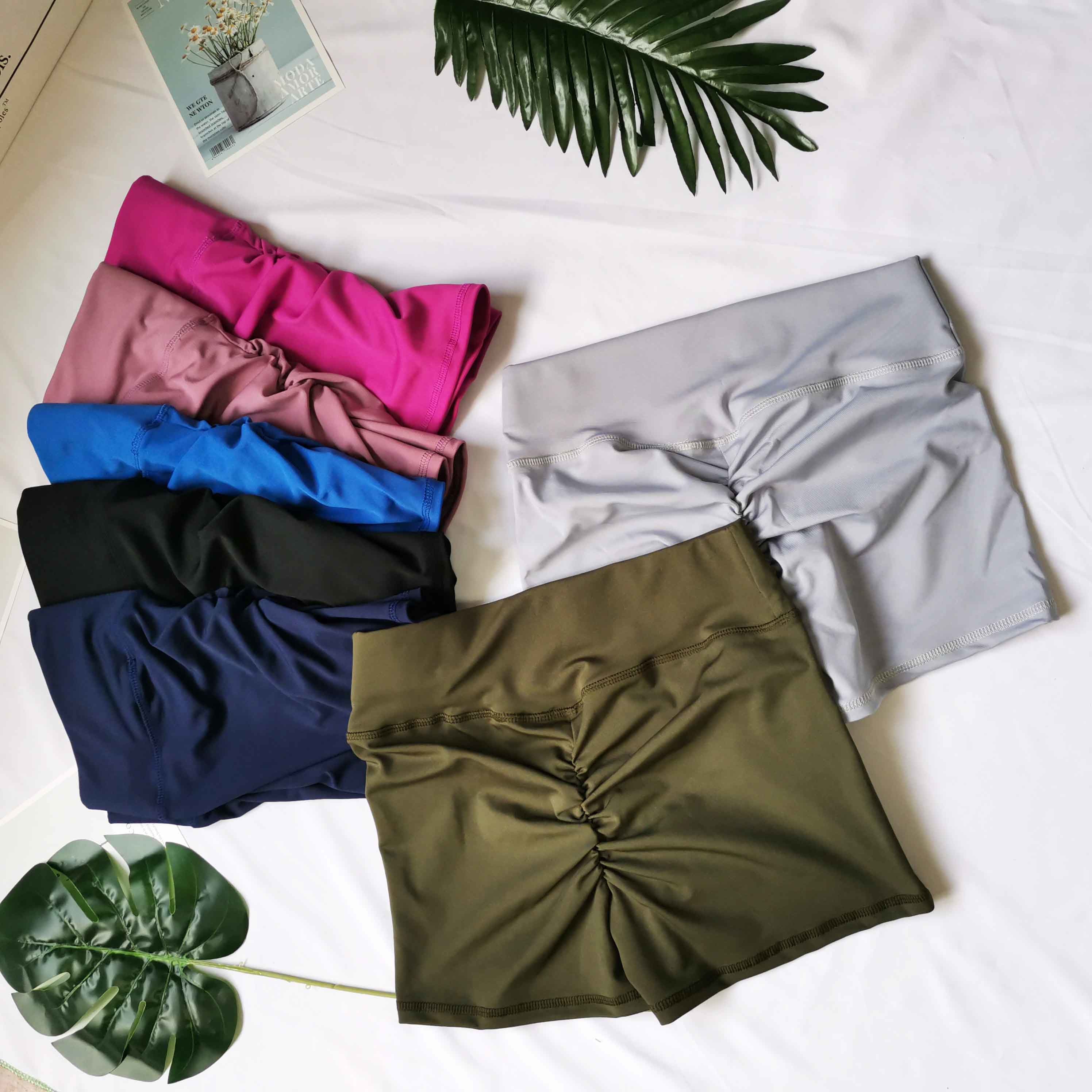Women Workout Yoga Shorts High Waist Booty Short Pants