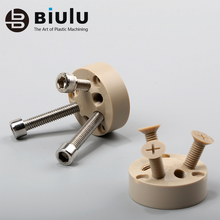 Reliable Machined Plastic Parts 5 Axis CNC Peek Parts Micro Machining