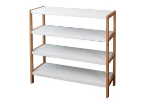 China 4 Layer 15KG Height 75cm Bamboo Wood Shoe Shelf wholesale