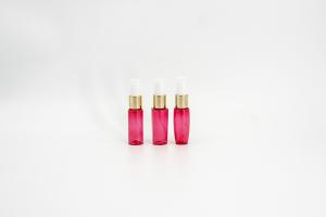 China 20ml Skincare Sample PET Plastic Spray Bottle Red Hexagon Bottom wholesale
