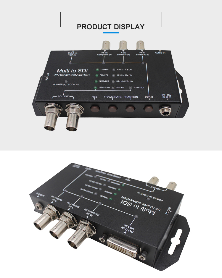 Plug And Play Composite To SDI Video Converter For PC Up / Down Scaling