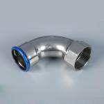 DN20 Carbon Steel Press Fittings Nickel White 90 Degree Elbow ISO9001