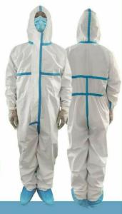 China Antivirus Disposable Protective Coveralls Against Germs Lightweight Design wholesale