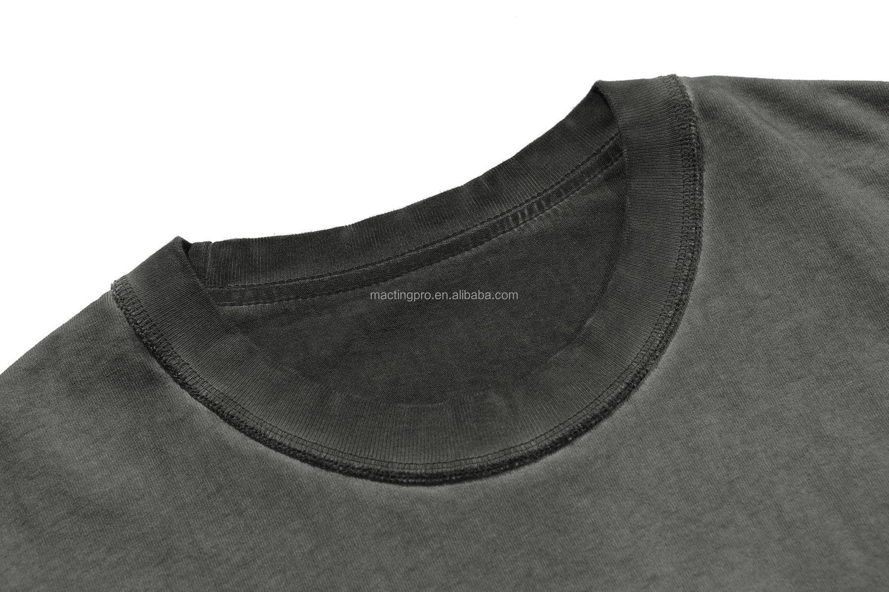 Customized Men's Acid Wash Vintage Tank Tops with Oversized Design and DTG Print Logo