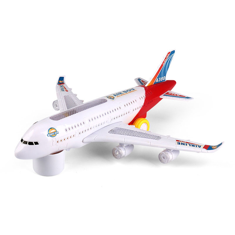 Children's Electric Toy Airplane A380 with Universal Wheels and Simulation Model