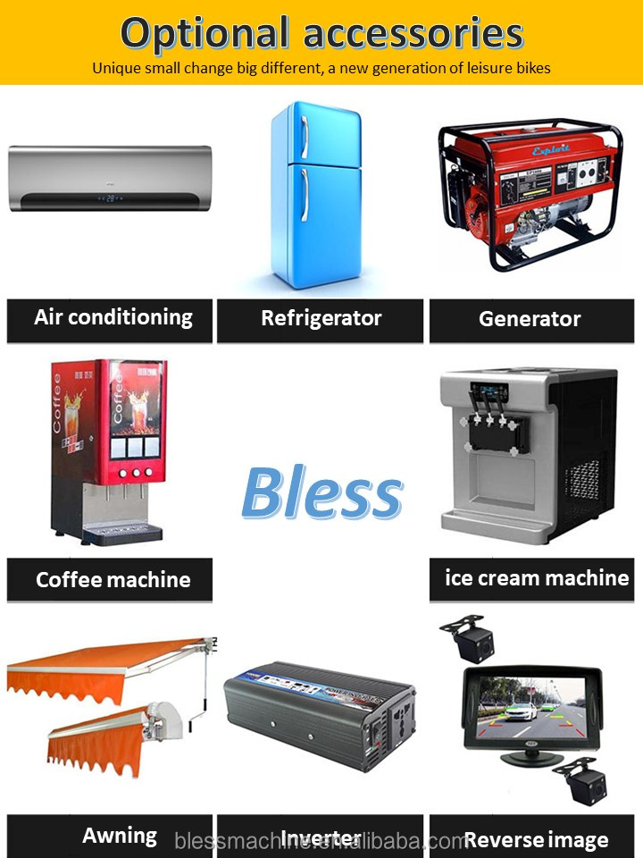 Customize Multi-function Mobile Food Cart for 2023 Fashionable Design 3200*1600*2350mm