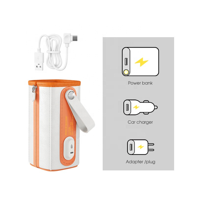 USB Portable Travel Bottle Warmer Thermostat 42 Degree Milk Bottle Sleeve Cover