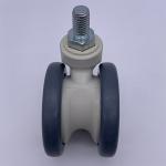 5 Inch Twin Polyurethane Caster Wheels For Trolley Medical Equipment