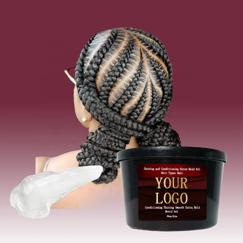 extra hold gel private label loc and twist Custom Logo Lock Gel Conditioning Shining Hair Styling Braiding Locking Gel