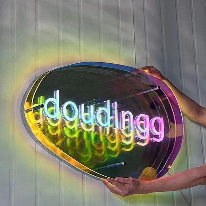 Neon Abyss Mirrors Bring Modern Twist to 3D Mirror Neon Dance Floor for DJ Disco Party