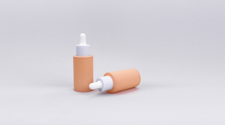 Frosted 60ml PETG Dropper Bottle with White Rubber Head for Facial Serums