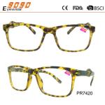 Fashionable bifocal reading glasses ,made of plastic ,spring hinge ,printed