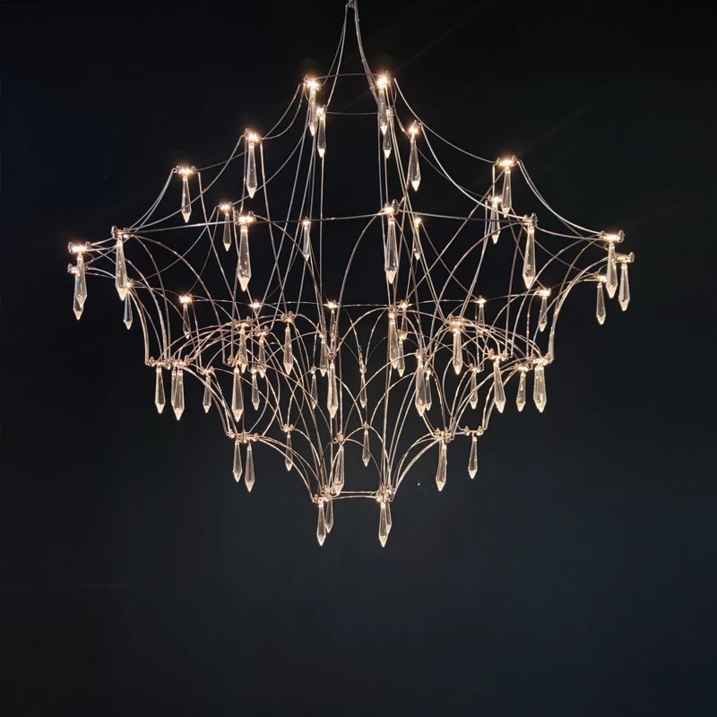 Modern Cube Crystal Chandelier Lighting Villa LOFT Kitchen Bedroom Mira Chandeliers(WH-MI-329)