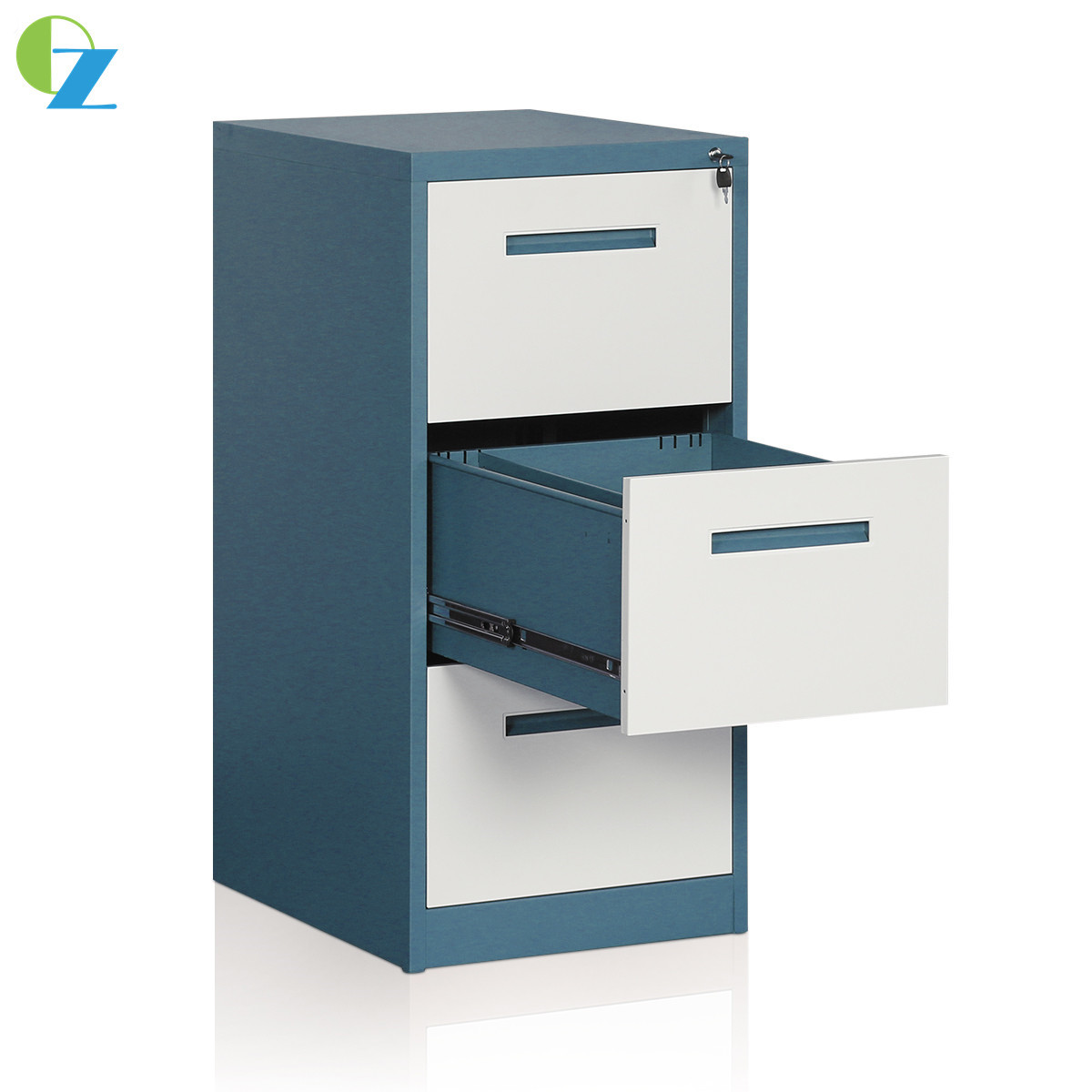 KD Or Assemble 3 Drawer Vertical Filing Cabinet Office Steel Cupboard