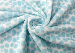 China 210GSM 100% Polyester Velvet Fabric Fleece Material Blue Leopard Print wholesale