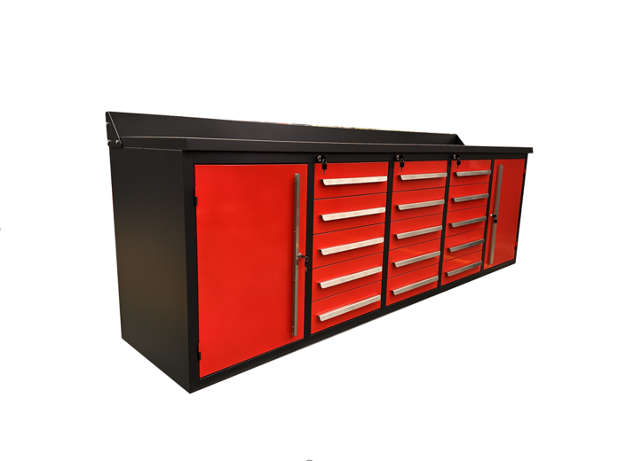 Multi Drawers Optional Heavy Duty Customized Stainless Steel Workbench with KEY Lock