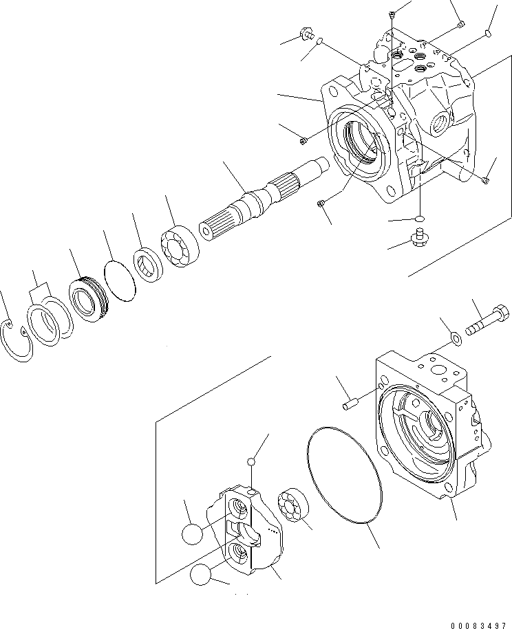 KOMATSU 708-1W-00881 Parts PUMP ASS'Y