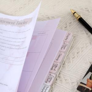 Custom Printing Hardcover Wedding Planner Notebook Spiral Binding Diary Journal