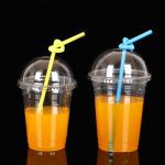 Food Grade PET PLA Plastic Arch Dome Cup Lids Disposable Biodegradable