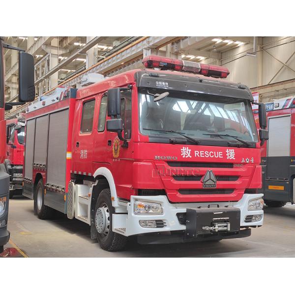 HOWO 18m High Spray Arm 4x2 12000l Large Flow Fire Rescue Fire Truck For Sale