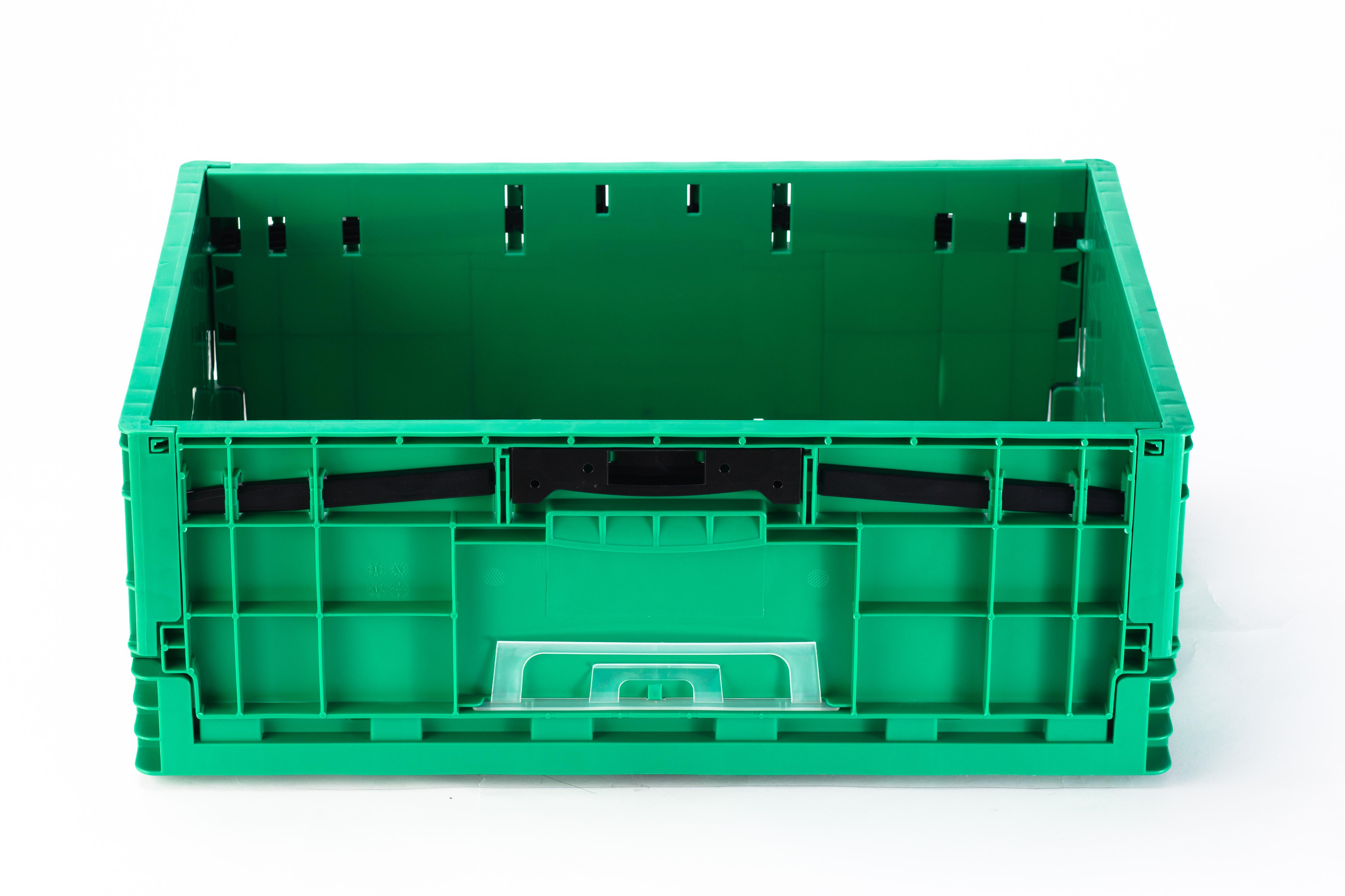 Foldable Stackable EU Plastic Parts Crate Eco-Friendly Moving Box for Easy Transport